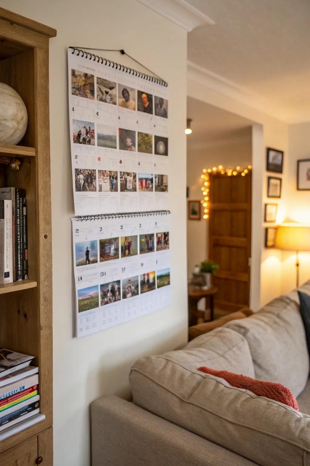 Capture your cherished memories with a photo collage calendar.