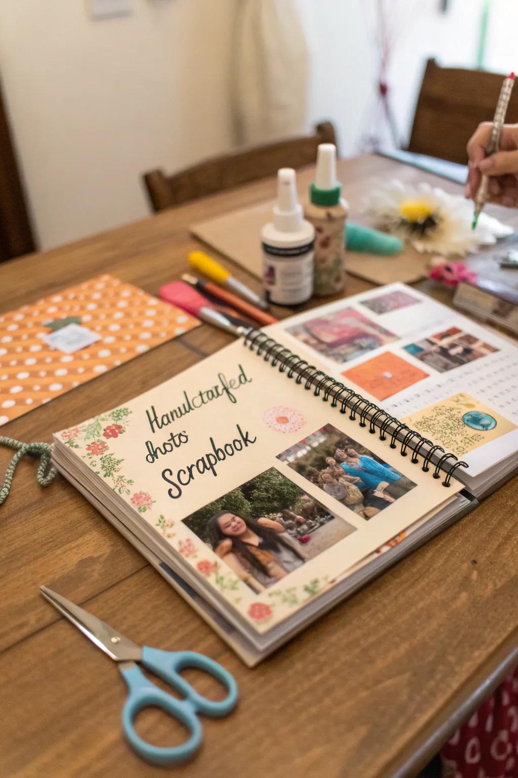 A personalized memory book filled with shared memories.