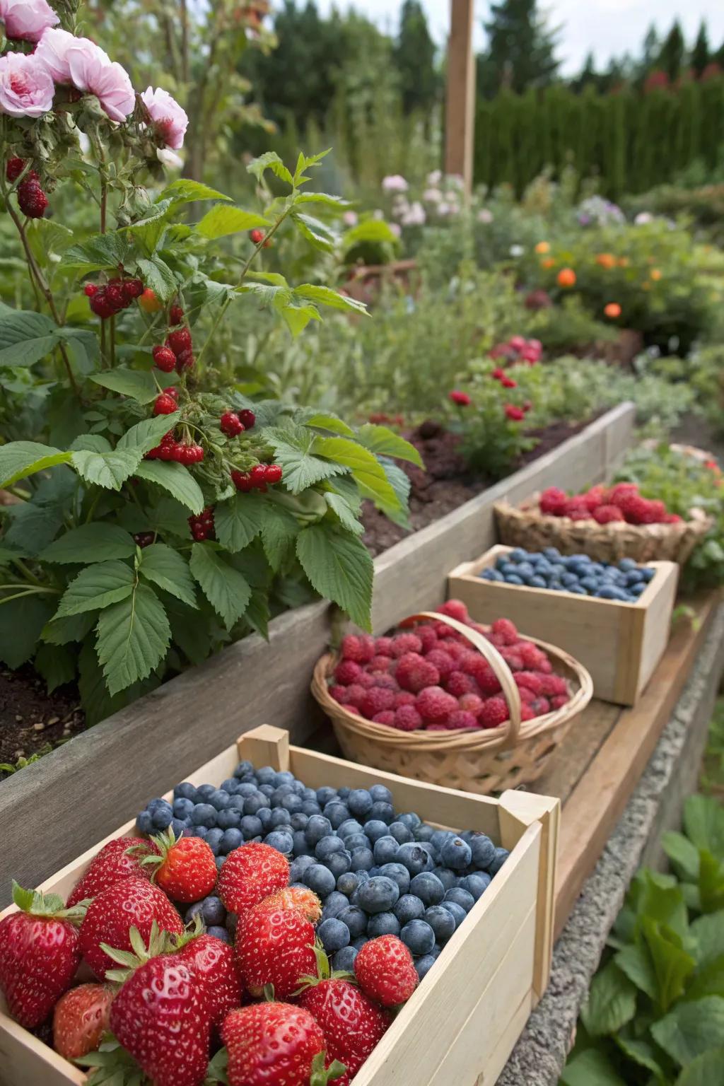 A collection of favorite berries ready for planting.