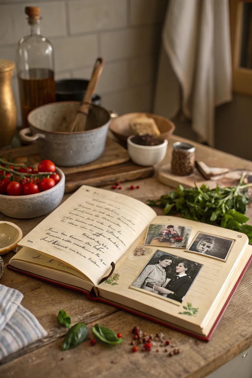 A beautifully designed family recipe book, perfect for sharing and preserving family culinary traditions.