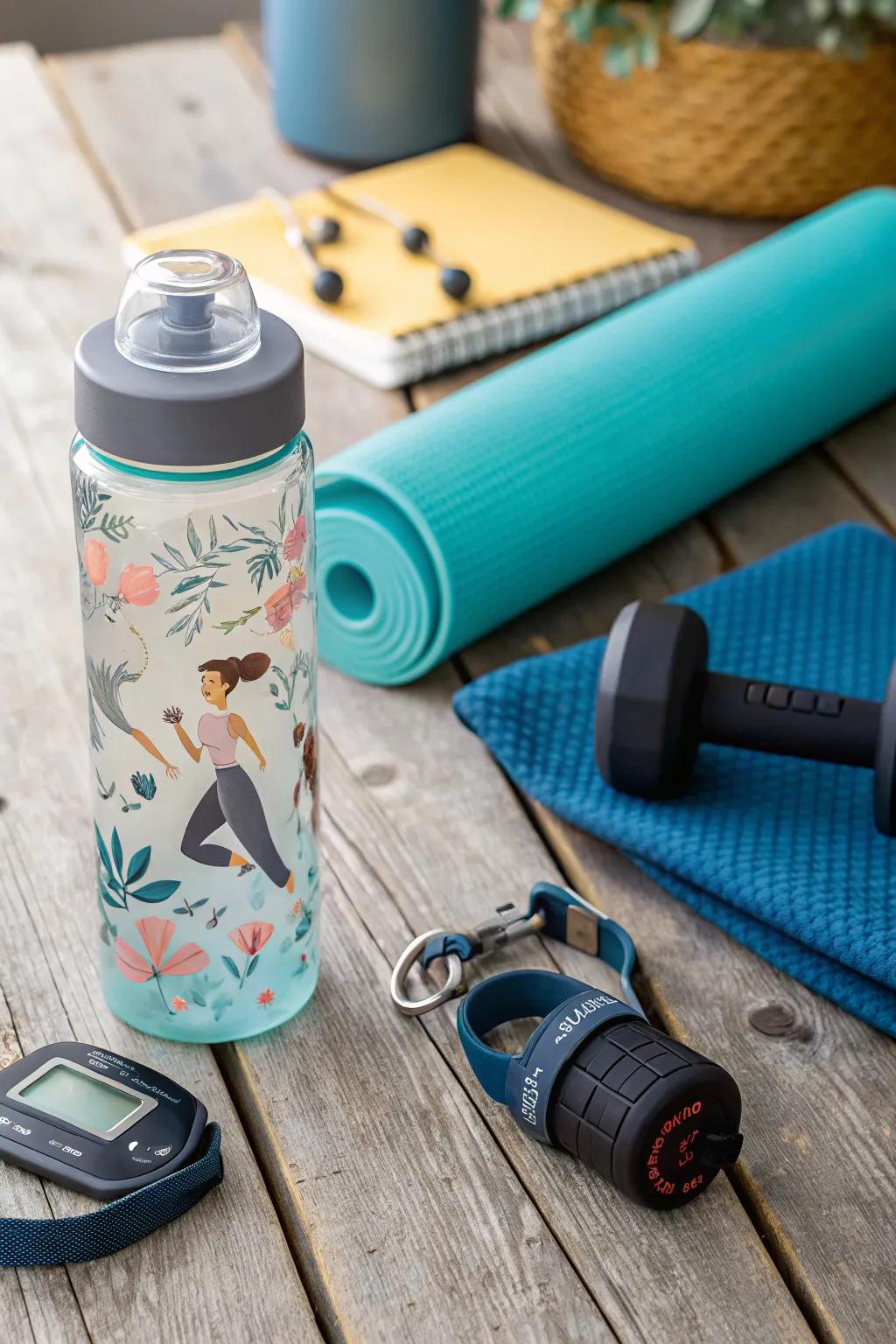 A personalized sports water bottle makes hydration stylish and unique.