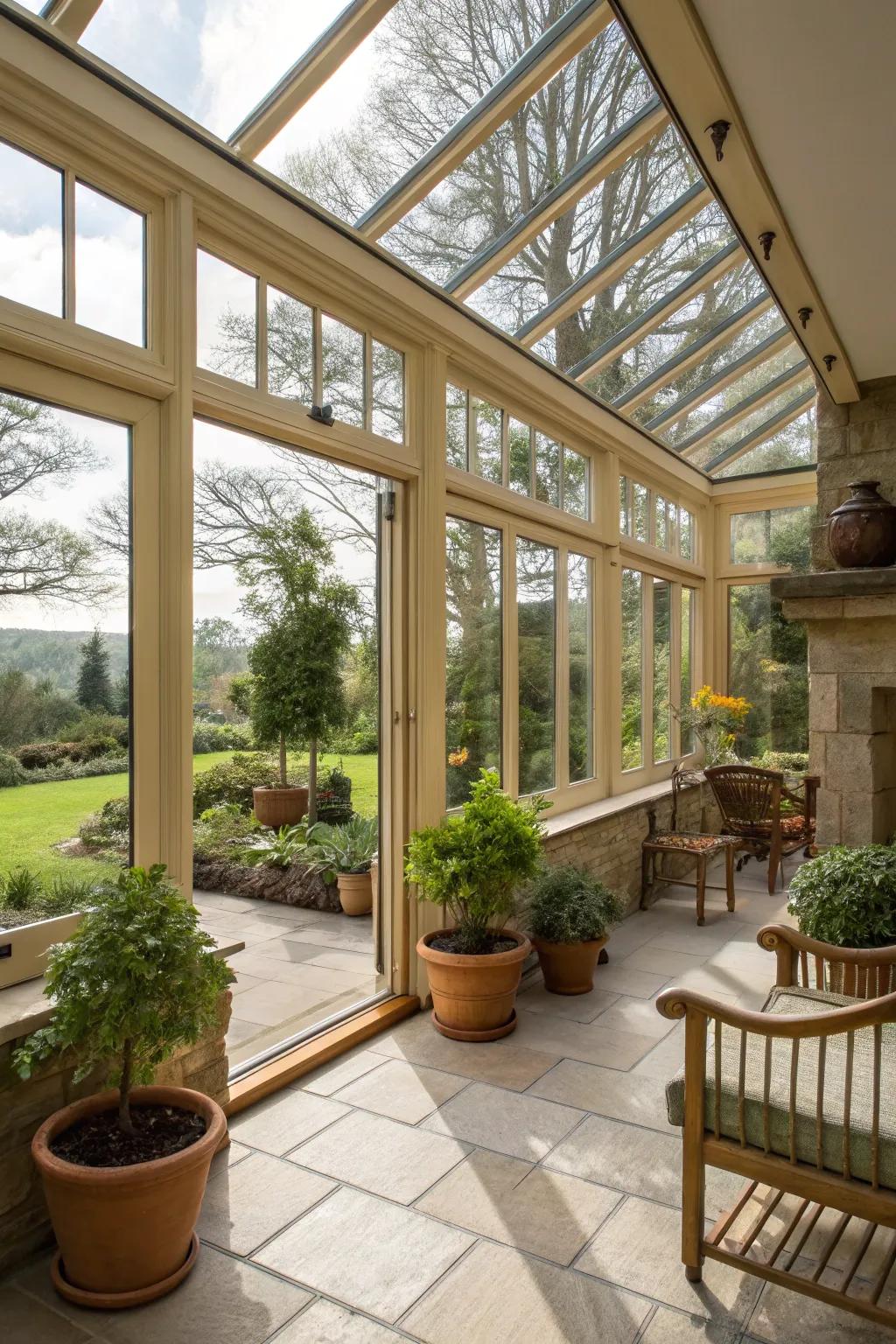 Let natural light be the star of your small orangery.