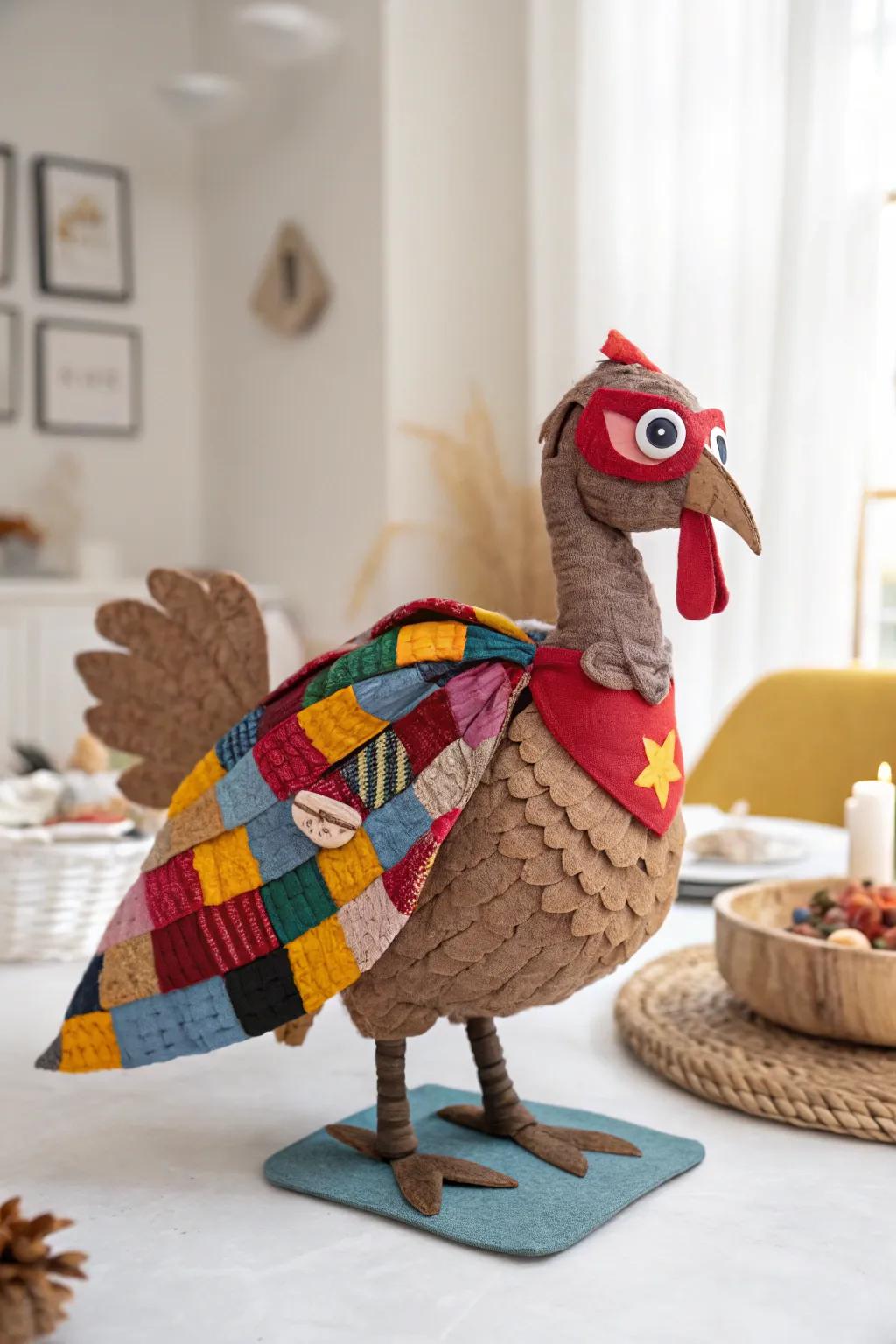 Transform your turkey into a charming superhero with a splash of creativity and a touch of Boho flair!
