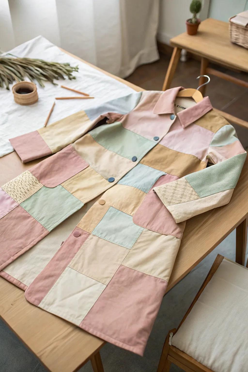 Crafted with love: Discover the beauty of paper patchwork coats, each a unique masterpiece in its own right.