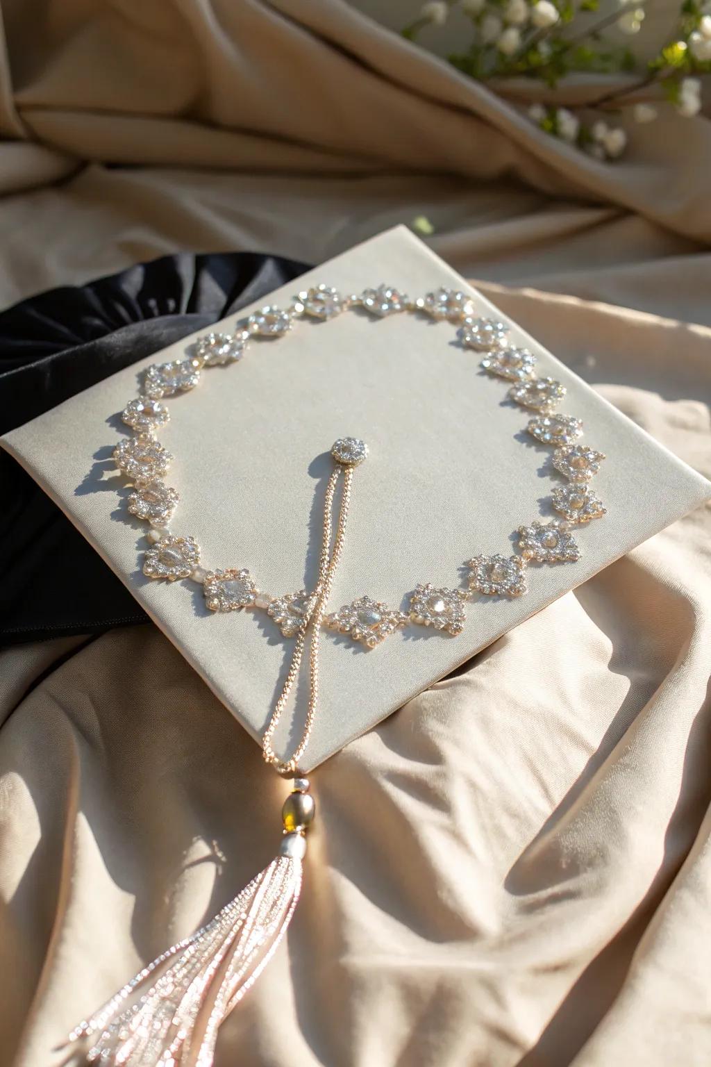 Add a touch of sparkle to your graduation with these chic rhinestone designs!