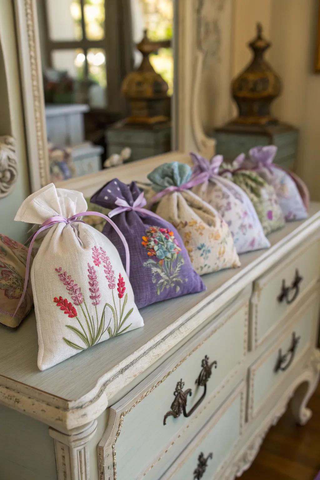 Lavender sachets bring a soothing aroma to any space.