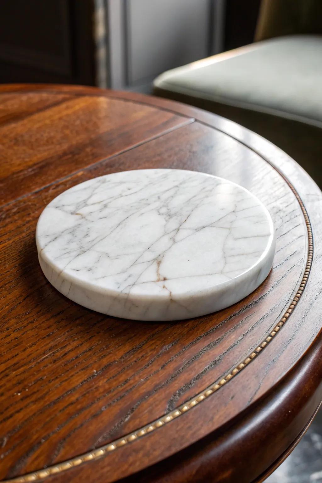 Elevate your space with the chic elegance of handcrafted marble coasters.