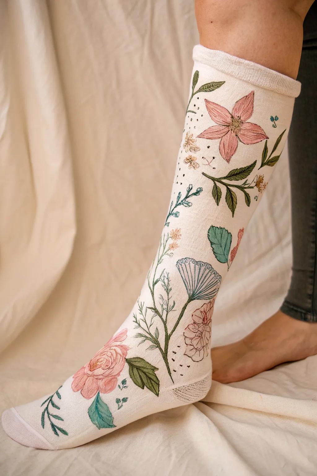 Breathe life into healing with floral artistry on your cast—where nature meets elegance.