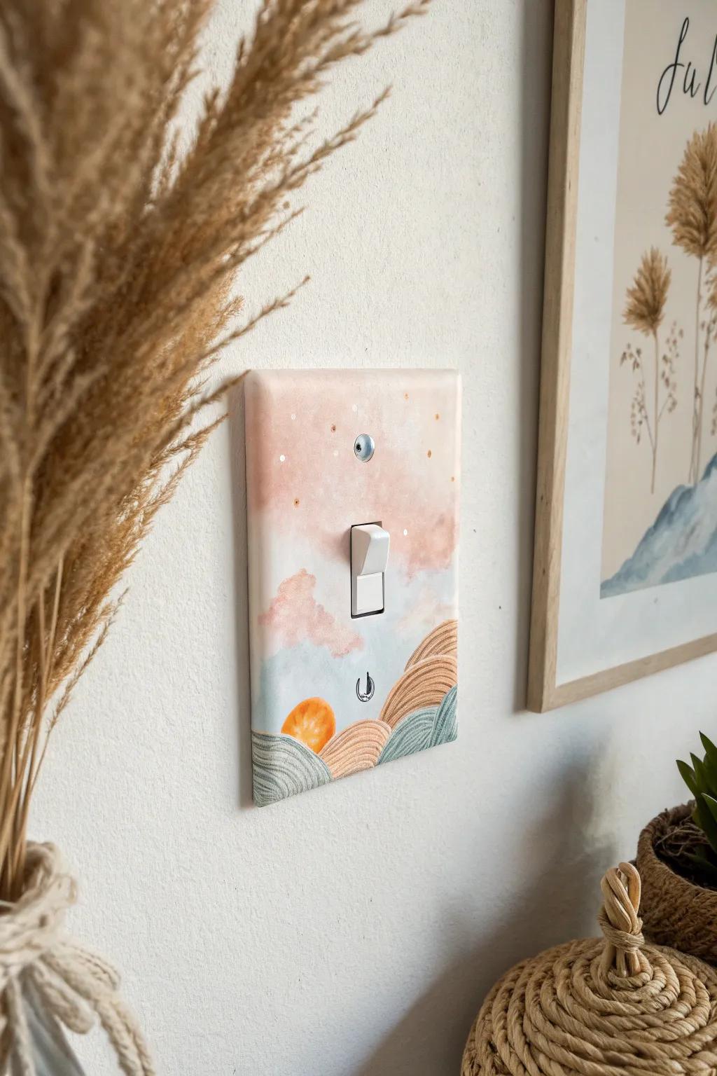 Bring the beauty of dawn to your space with a Sunrise Splash light switch makeover!