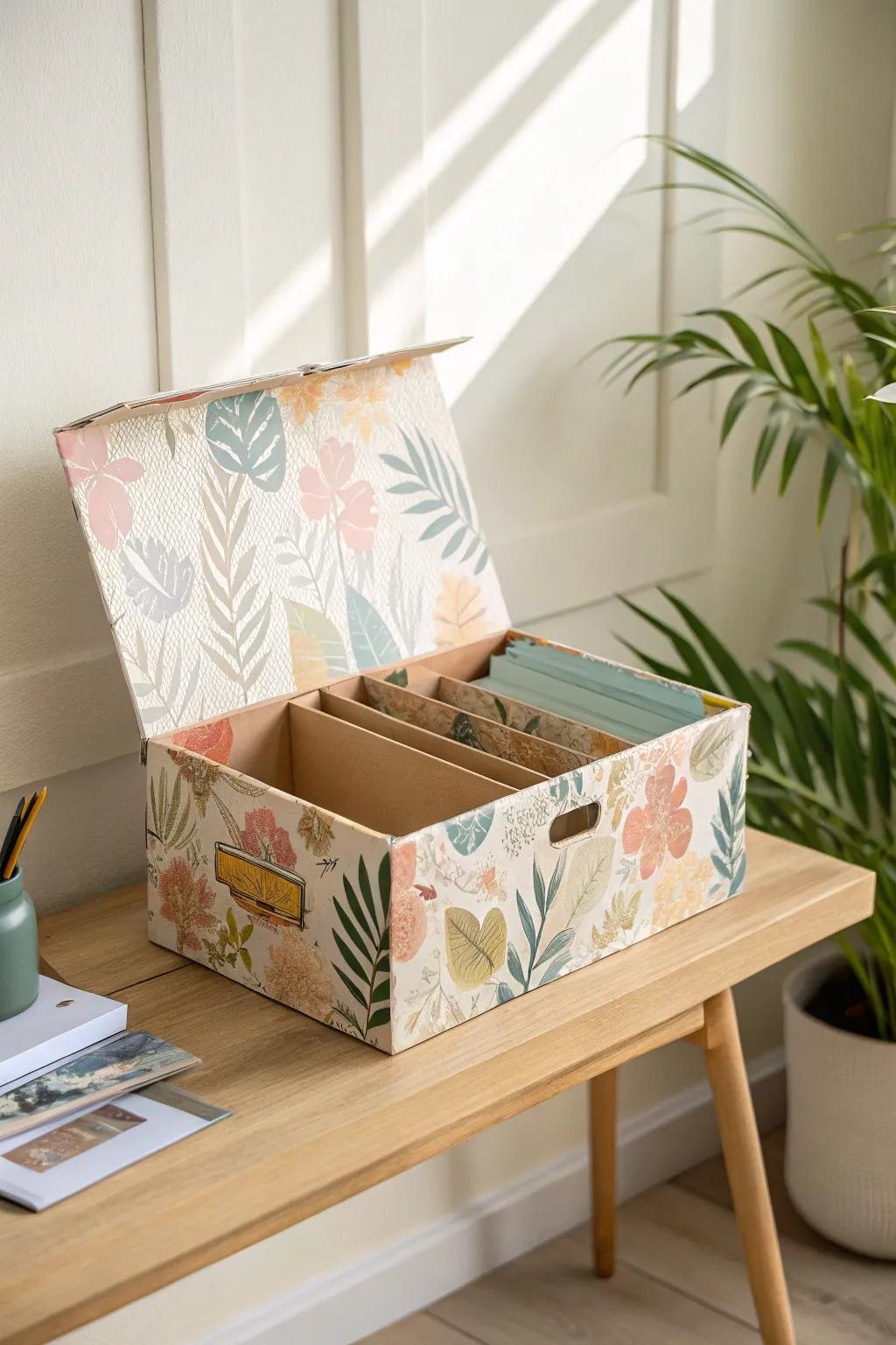 Transform your space with a chic, repurposed shoe box – the perfect blend of function and style!