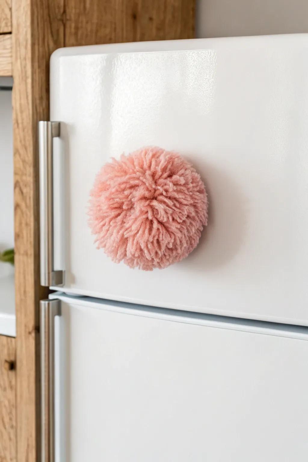 Add a pop of color to your kitchen with charming pom pom magnets!