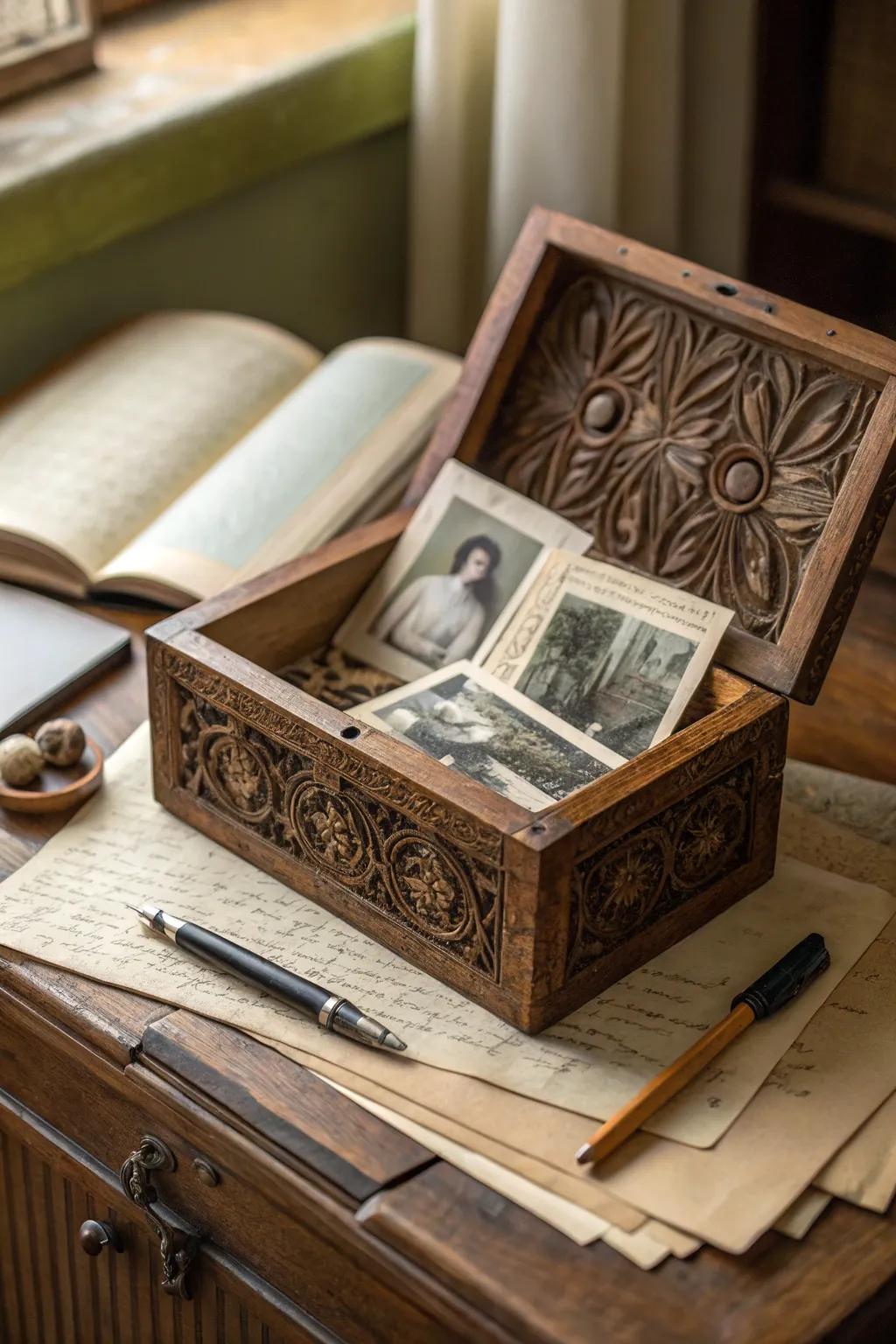 A personalized memory box to hold cherished memories of a beloved brother.