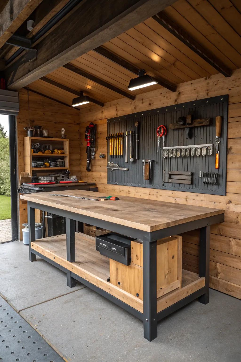 Transform your carport into the ultimate workshop haven—where craftsmanship meets creativity.