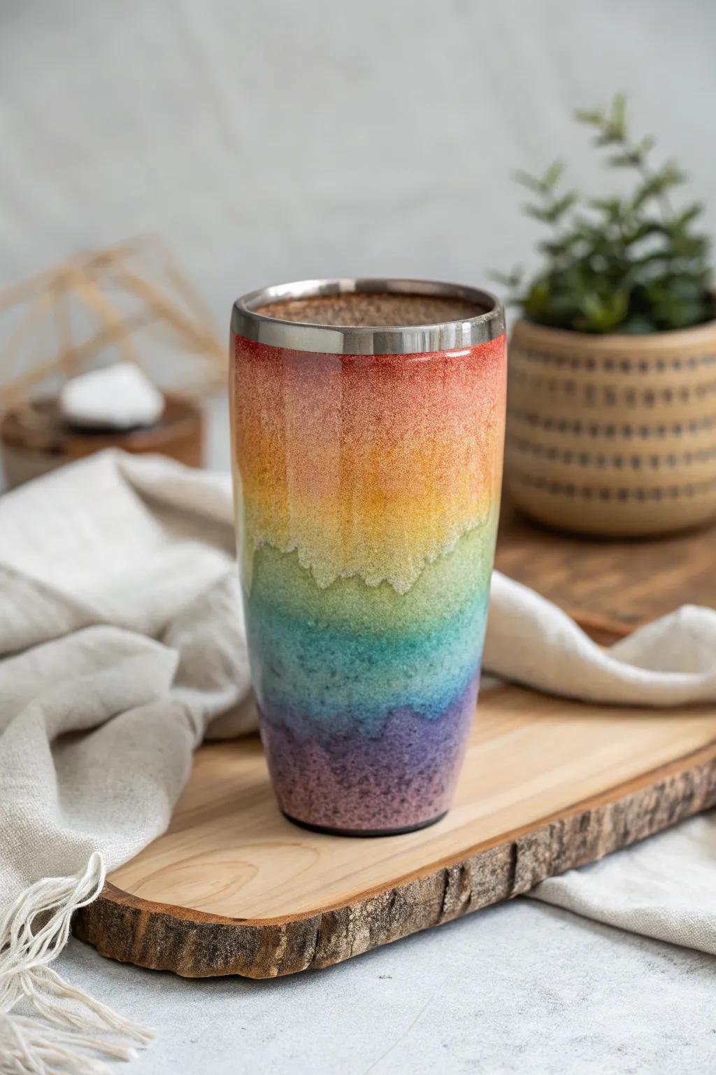 Sip in Style: Transform your tumbler into a rainbow of elegance with mica powder magic!