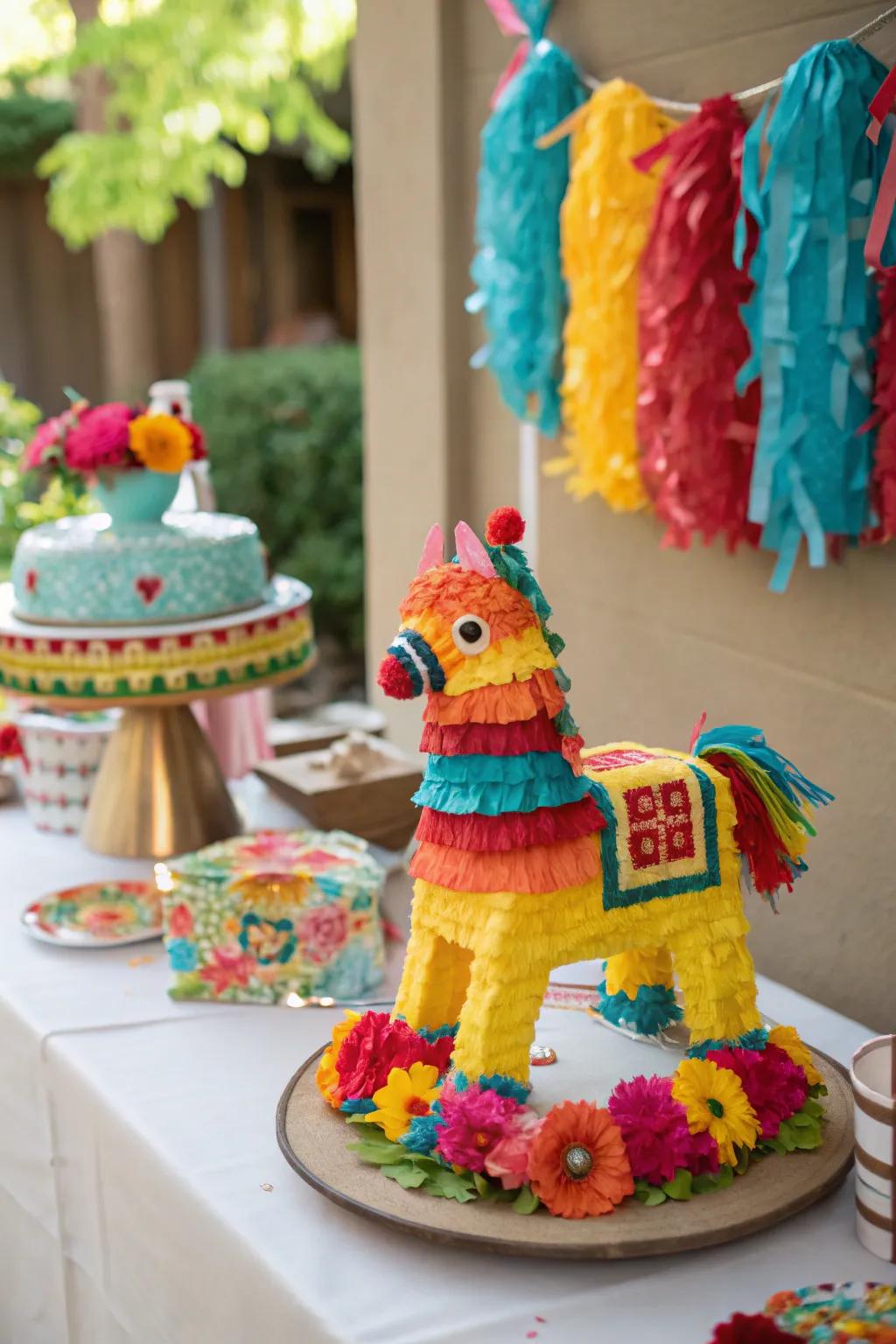 A traditional fiesta-themed mini piñata that brings the party spirit to any gathering.