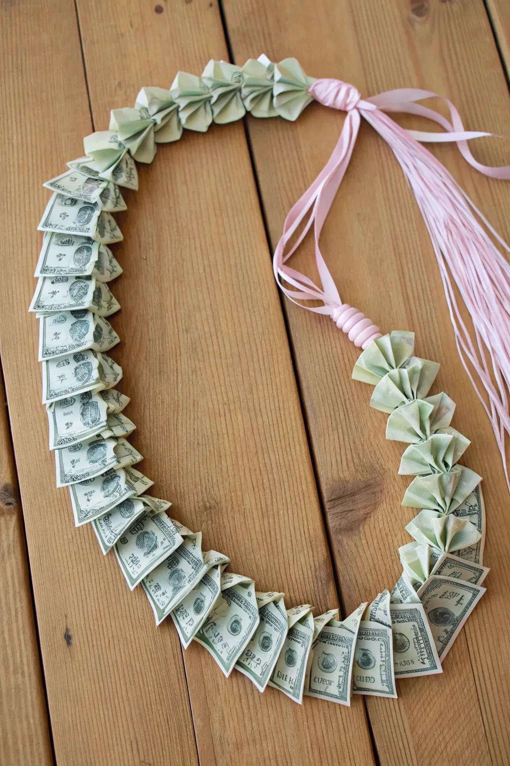Celebrate achievements with a touch of elegance and craftsmanship—explore the art of creating a classic graduation money lei.