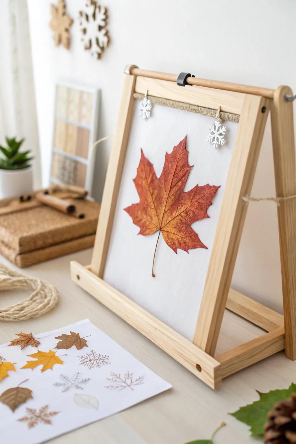 Embrace the seasons with a touch of nature on your Montessori board. 🍂❄️