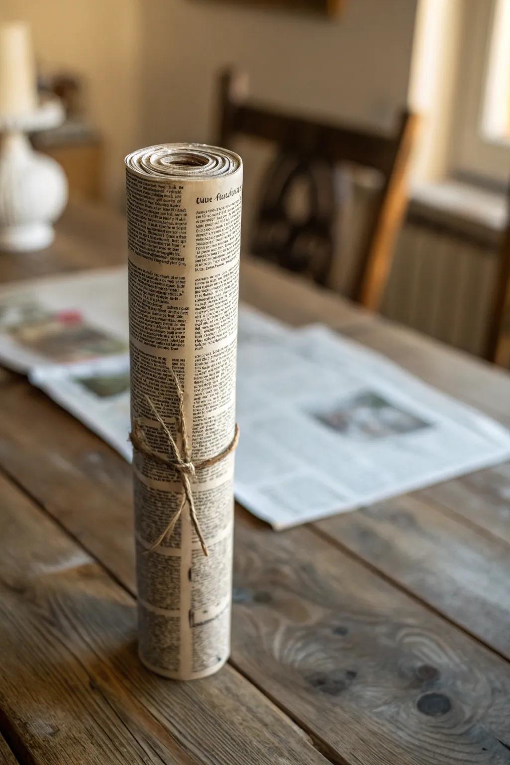 Elevate your tower-building game with expertly crafted newspaper tubes.