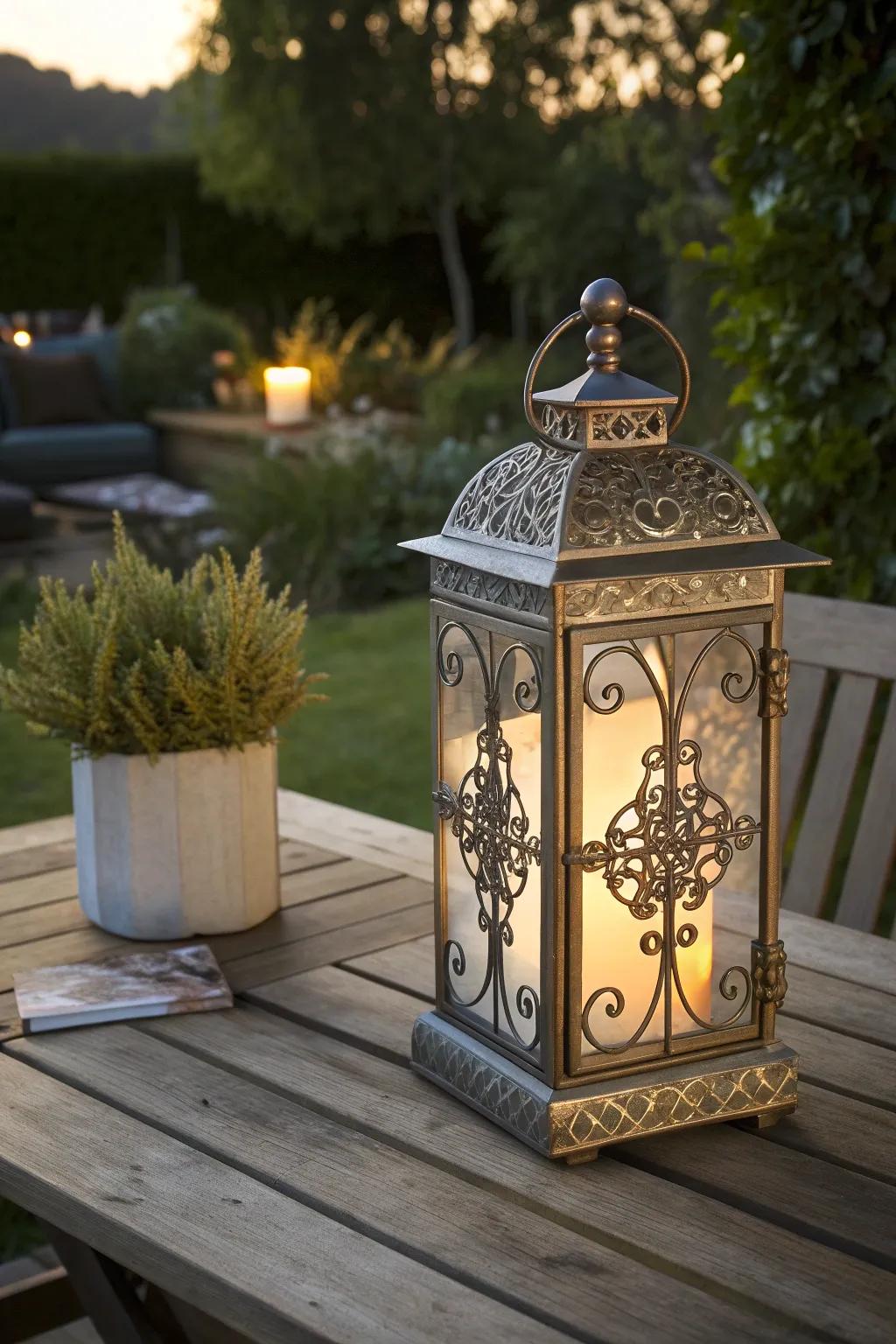 Illuminate your evenings with the elegance of solar-powered craftsmanship.