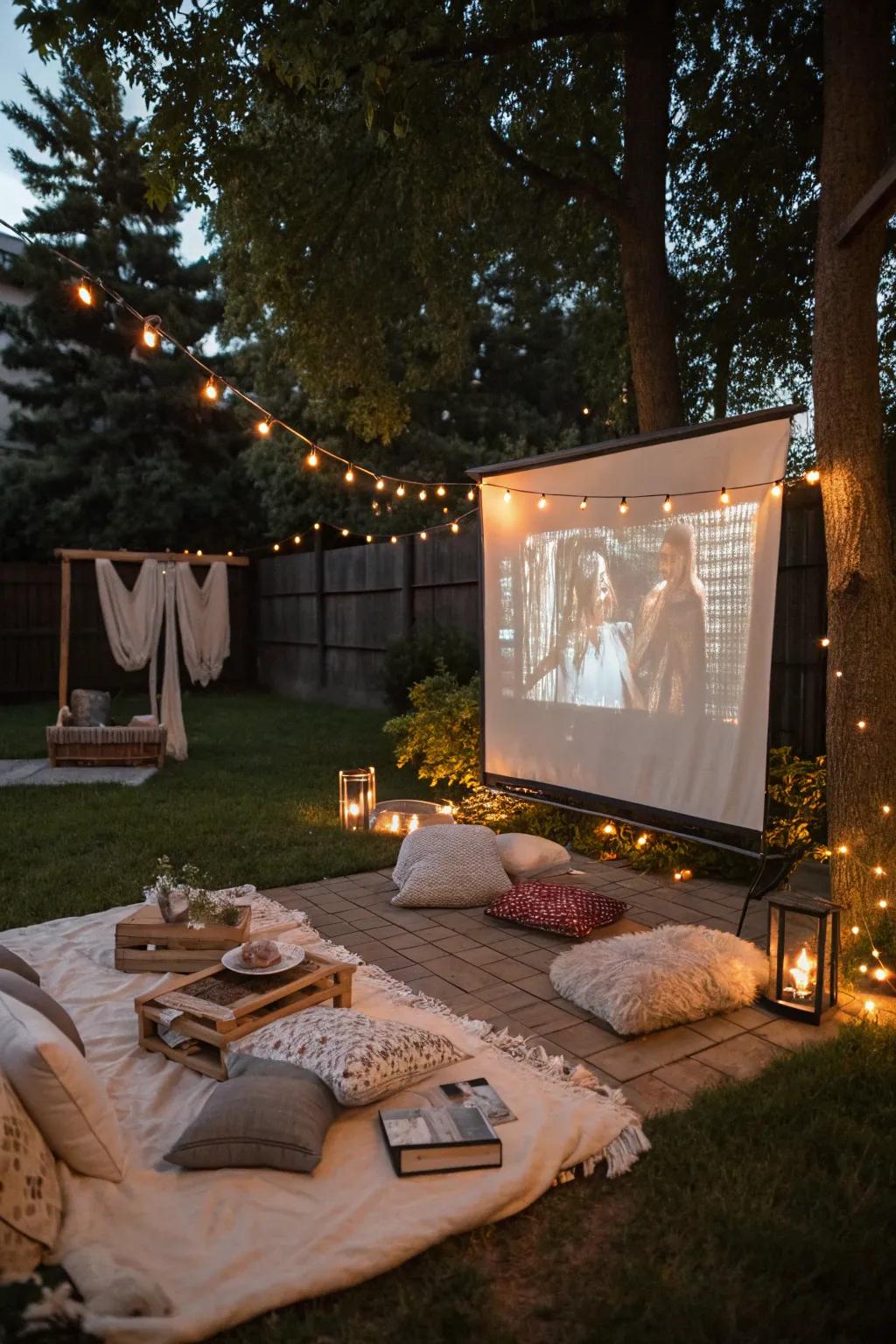 Create a magical movie night experience in your own backyard.