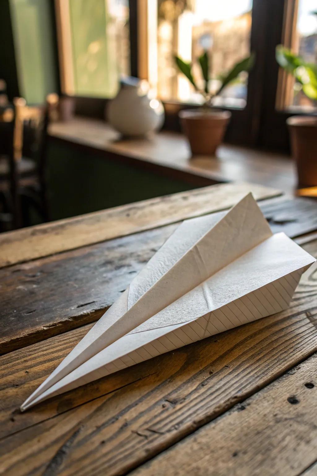 Master the art of flight with the timeless Classic Dart paper airplane.