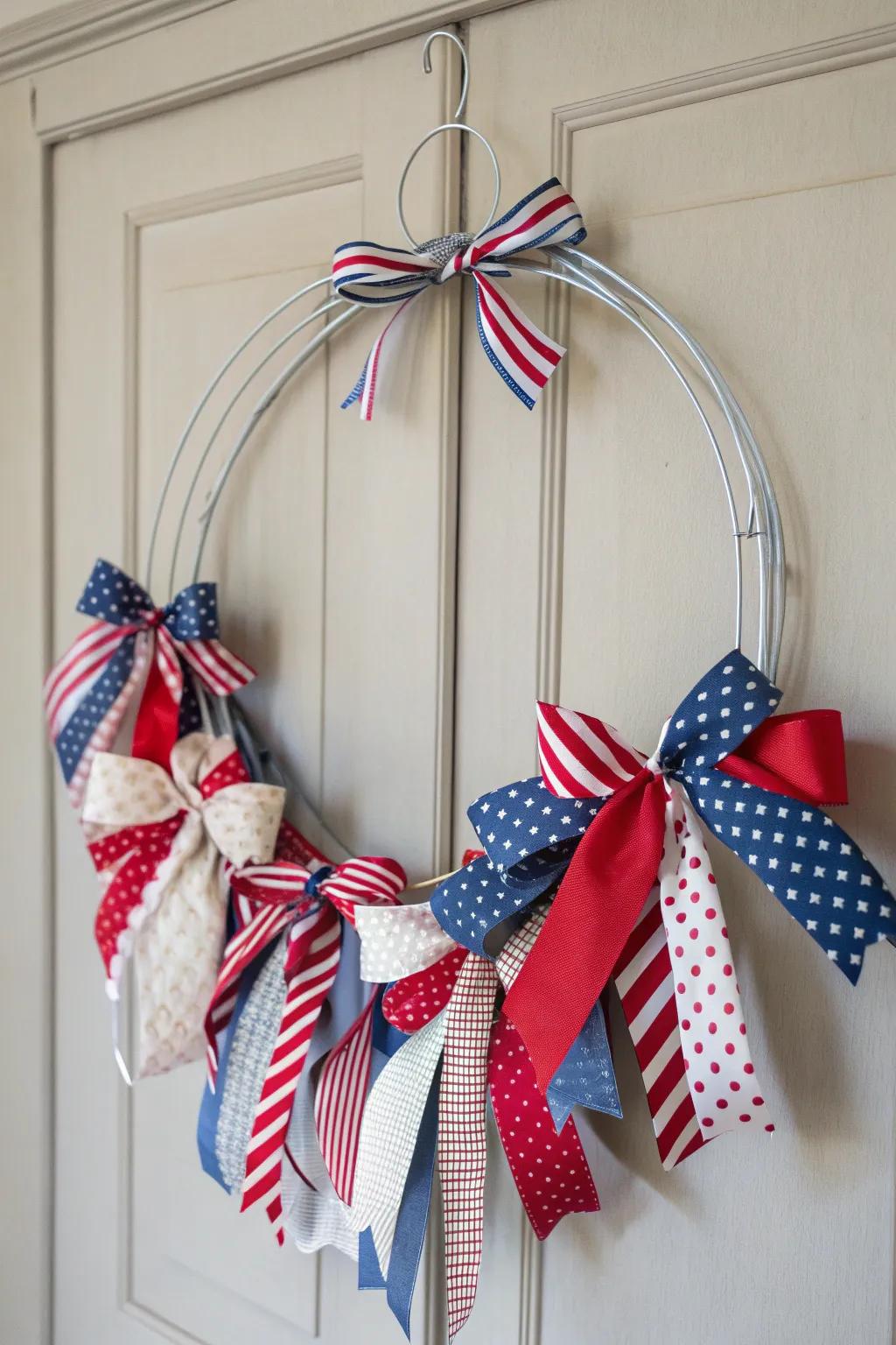 Crafted with Love: A Patriotic Wreath That Flaunts Minimalist Boho Charm
