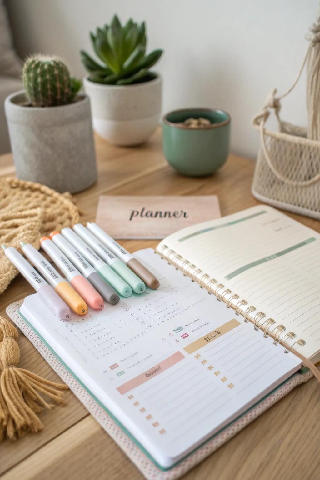 Simplify your schedule with color-coded elegance: a planner that's as organized as it is beautiful.