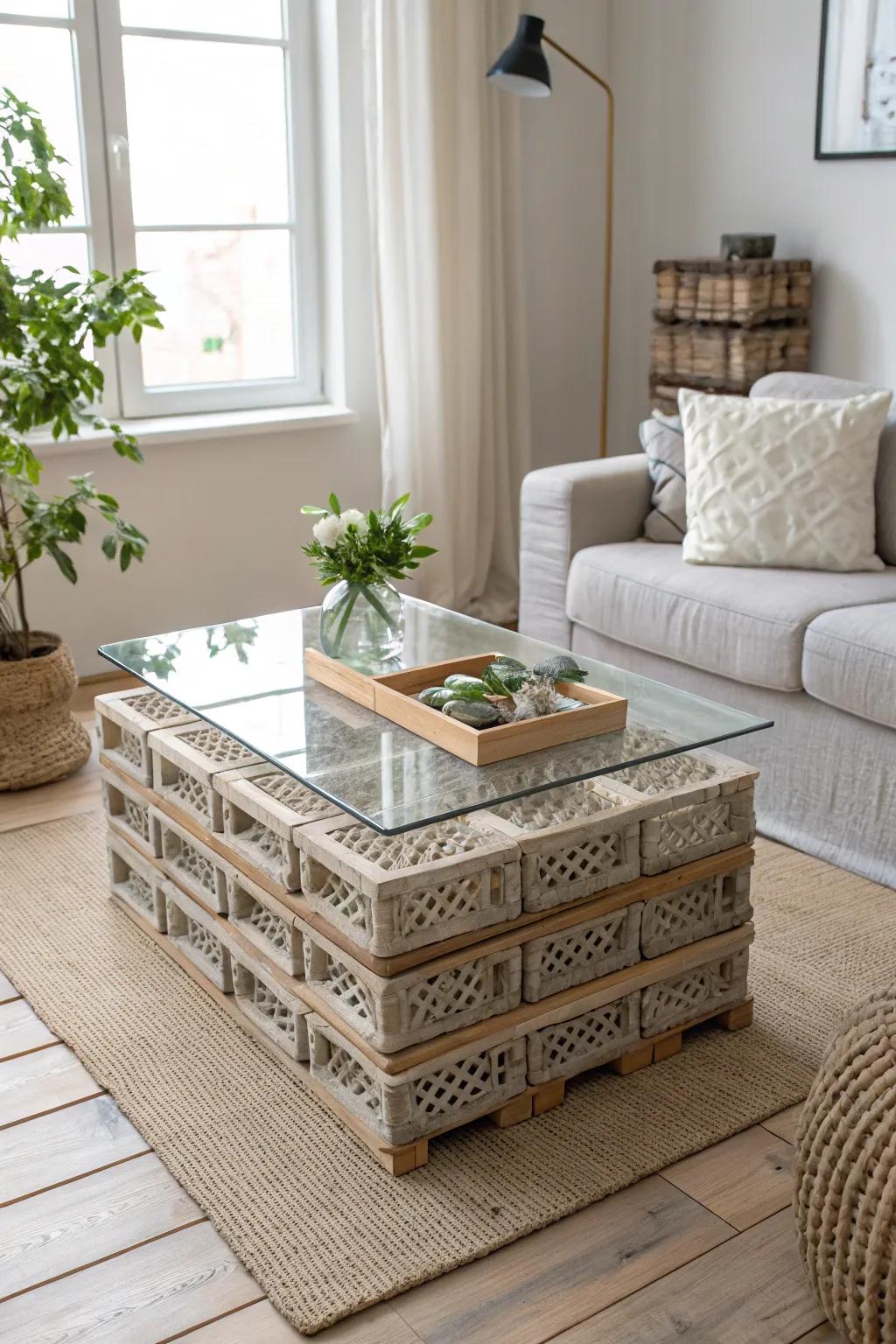 Transform everyday items into chic decor with this creative coffee table idea!