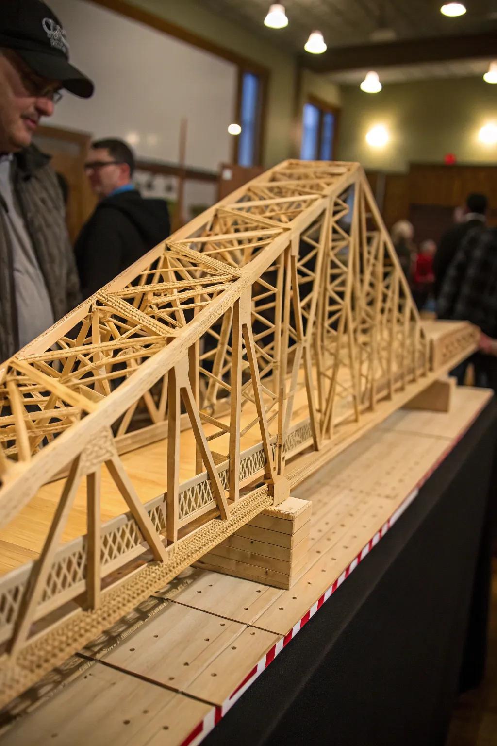 Discover the strength and beauty of classic truss bridges crafted from humble popsicle sticks.