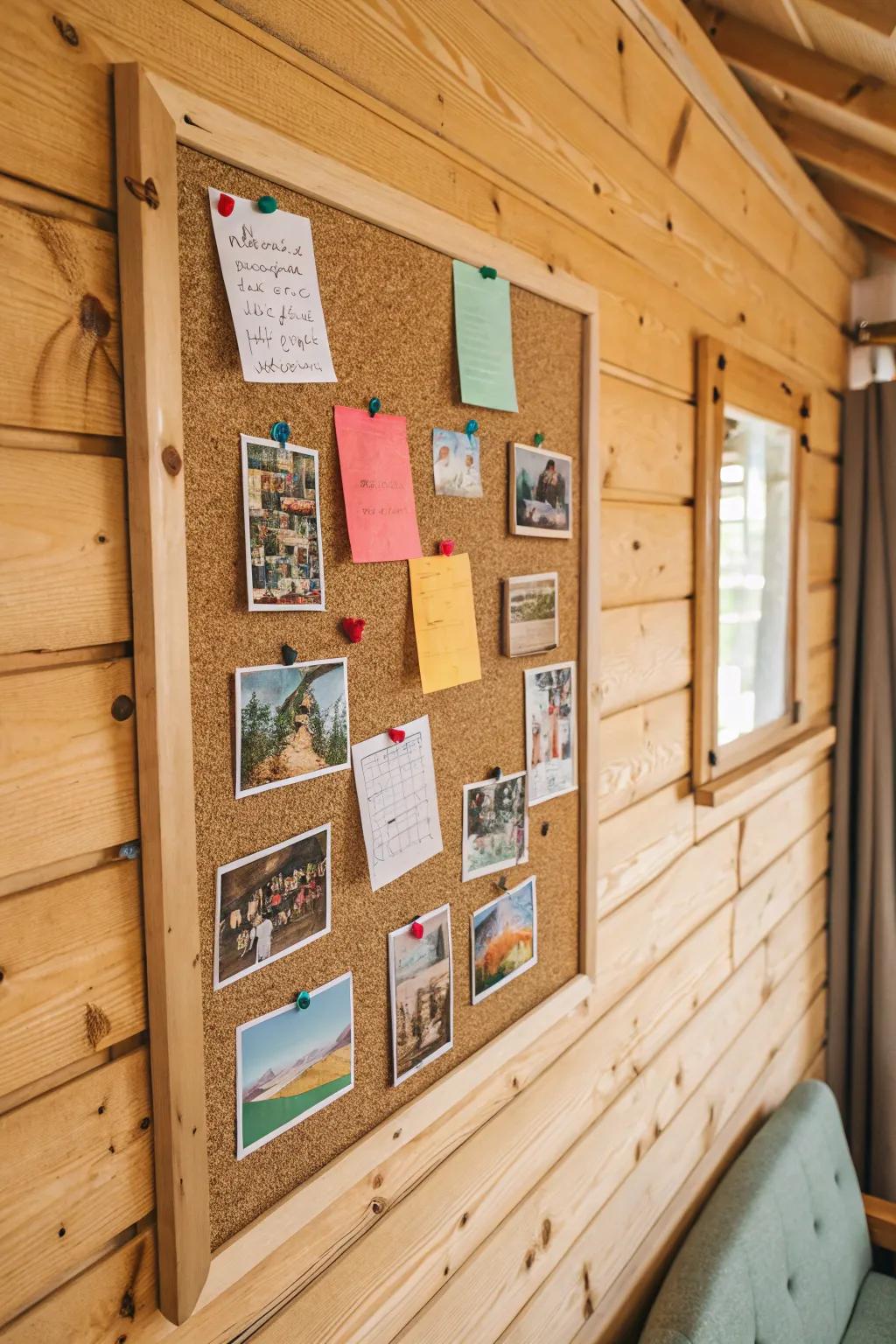 A rustic cork board makes a versatile base for your prayer board.