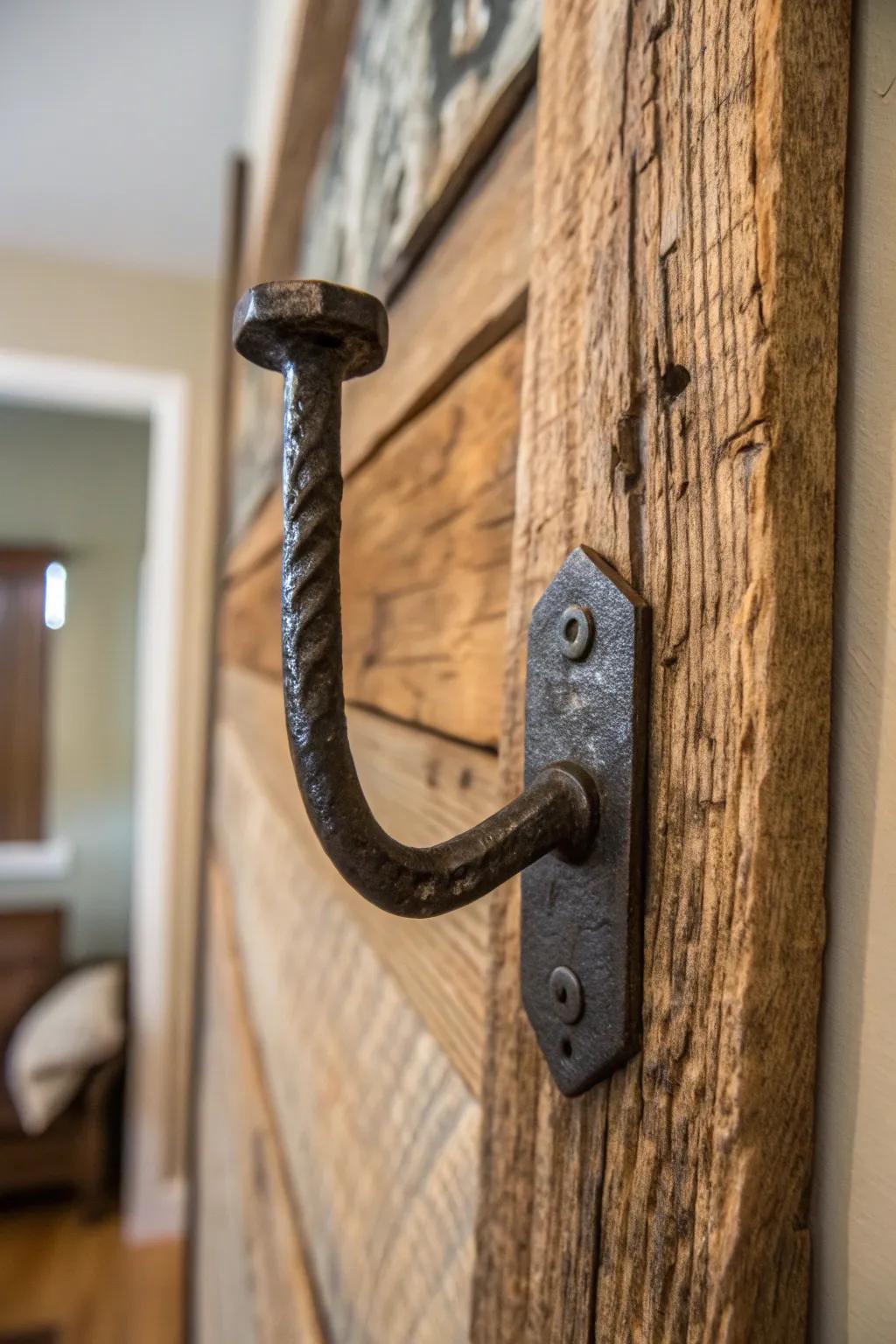 Transform your space with industrial charm: handcrafted railroad spike wall hooks.