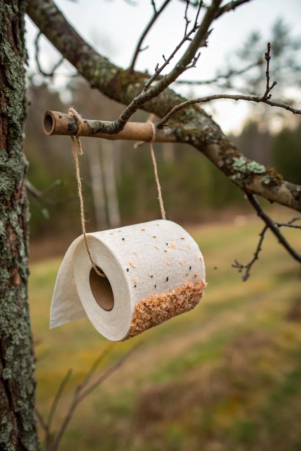Transform simple materials into a backyard birdwatching haven with this delightful DIY bird feeder.