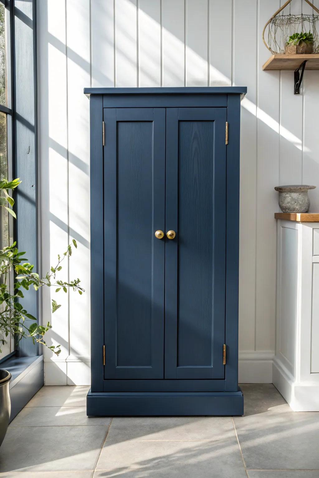 Transform your kitchen with a splash of navy elegance—simple, bold, and beautifully crafted.