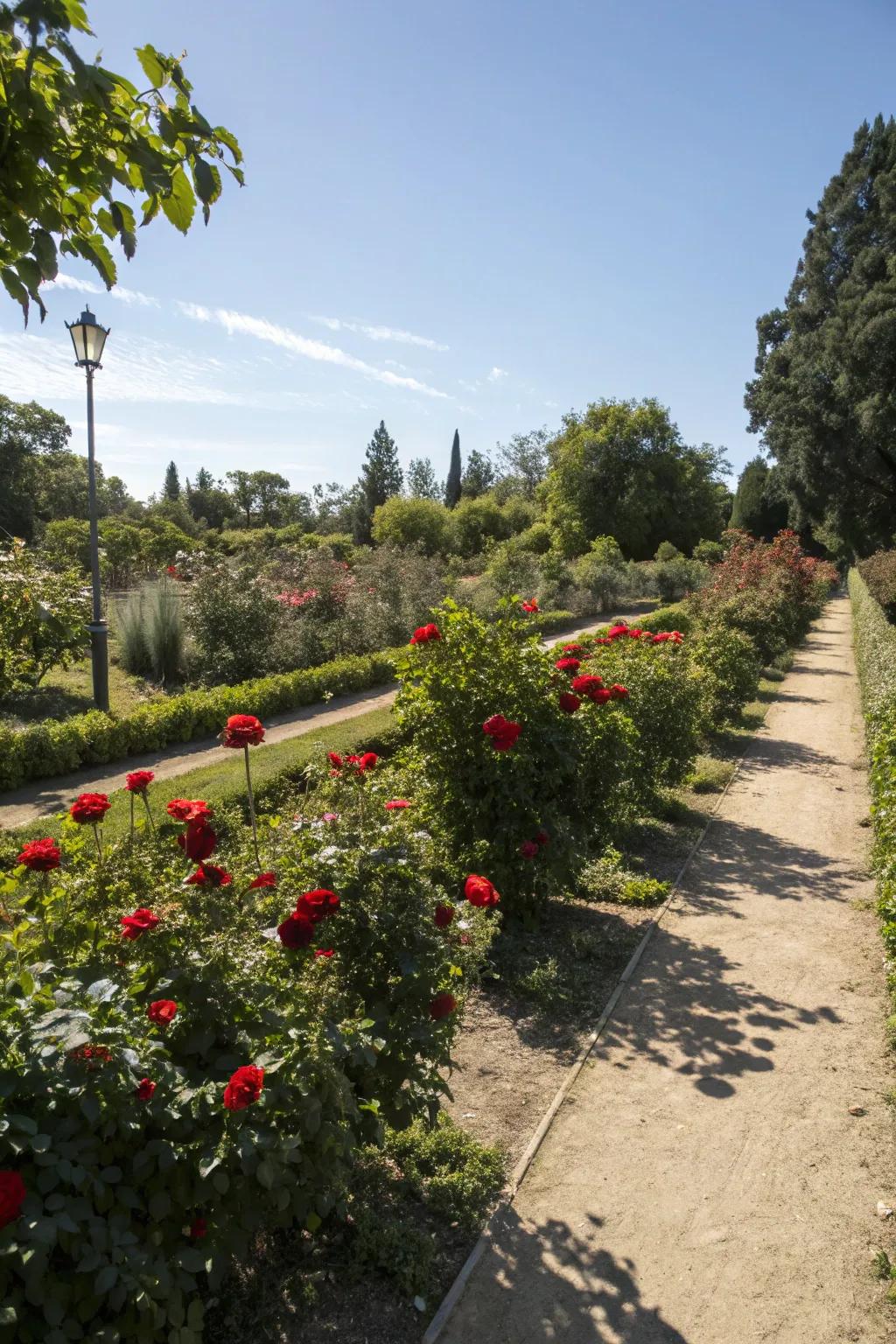 A prime garden spot with ample sunlight, ideal for growing roses.