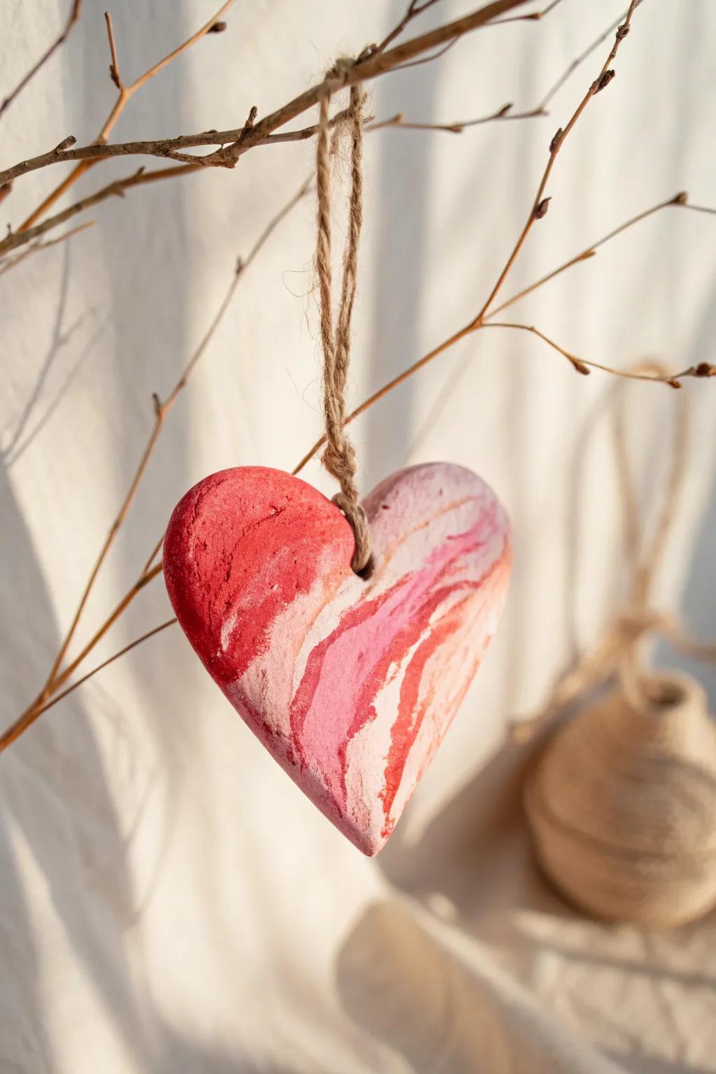 Celebrate love with handcrafted elegance: A minimalist take on classic heart ornaments.