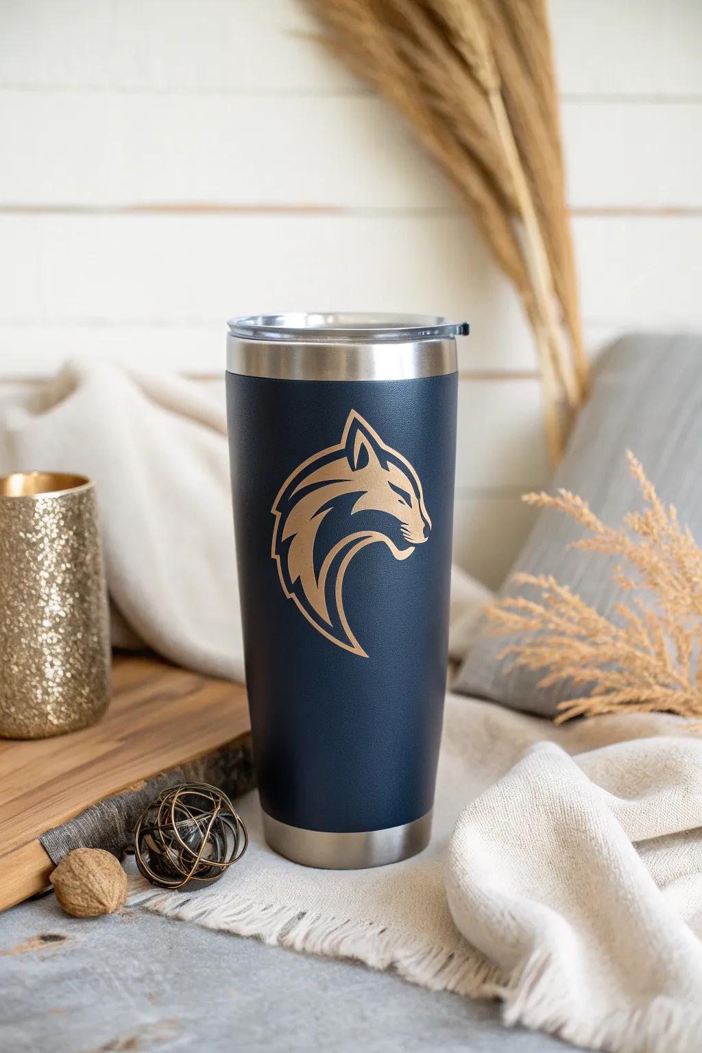 Celebrate school spirit with a touch of Scandinavian elegance. Customize your tumbler with pride!