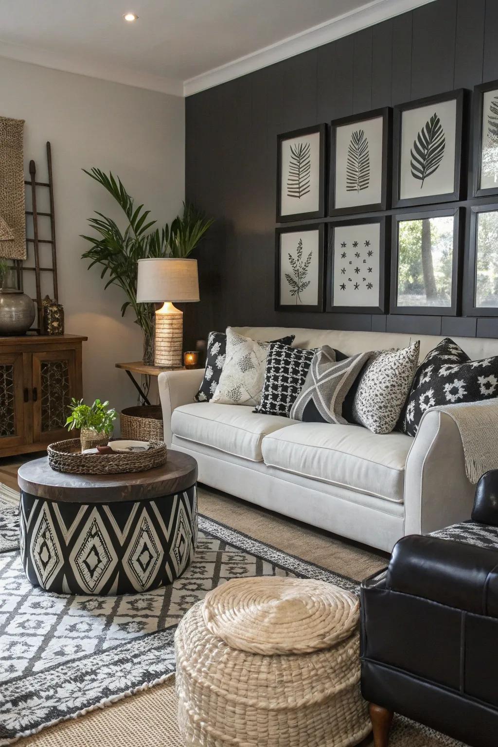 Monochrome colors can create a calming and cohesive look.