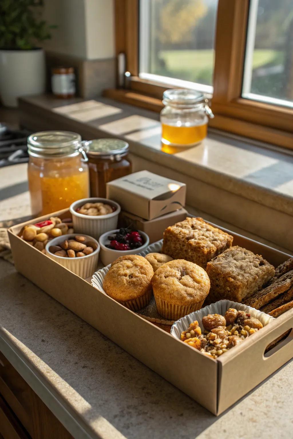 A delightful breakfast-themed snack box to start any day with a smile.