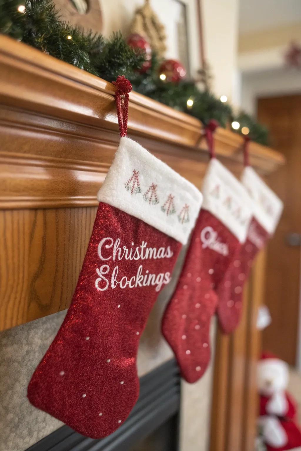 Personalized stockings for each family member.