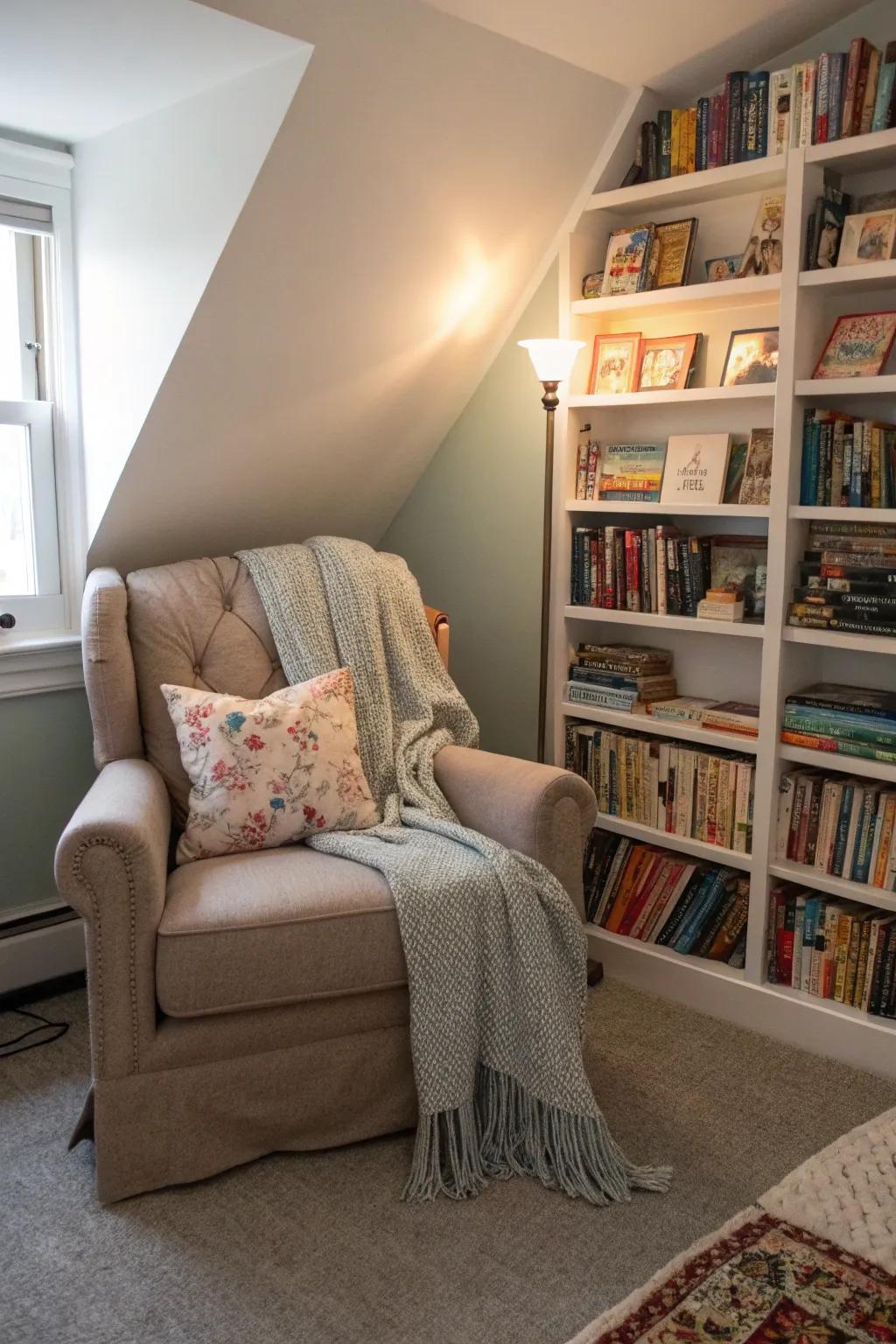 A cozy reading nook perfect for escaping into a good book.