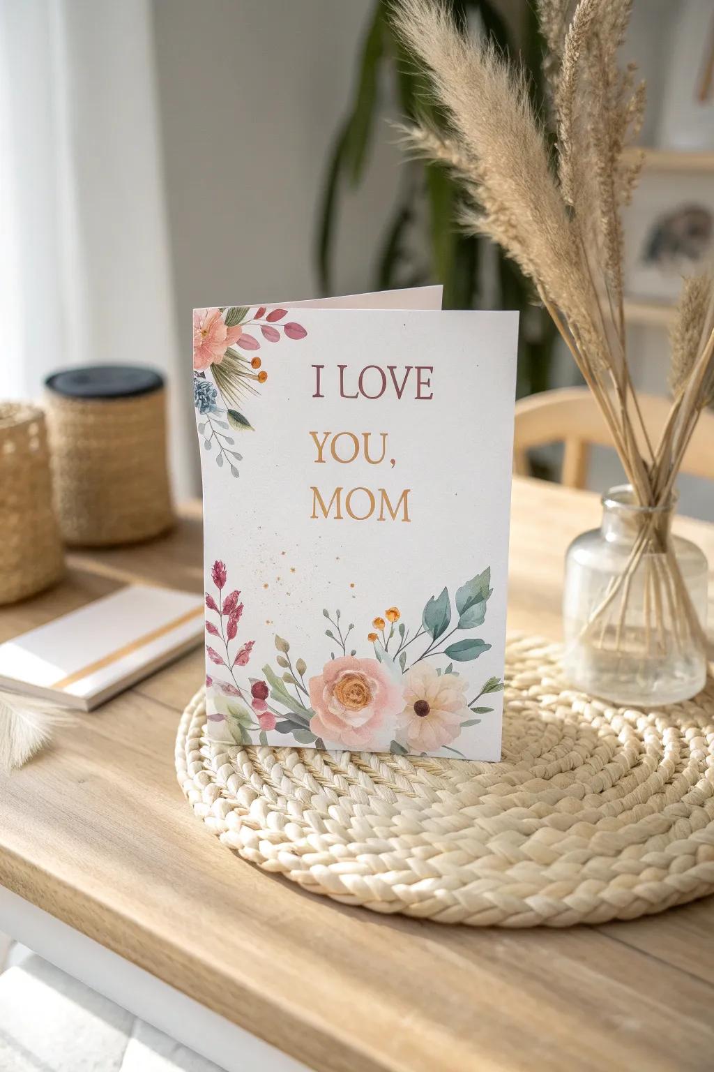 Craft your love: a handmade card for Mother's Day that speaks from the heart.