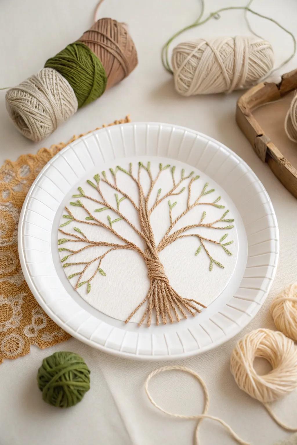 Embrace simplicity and natural beauty with this Paper Plate Tree of Life craft, a perfect blend of minimalism and creativity.