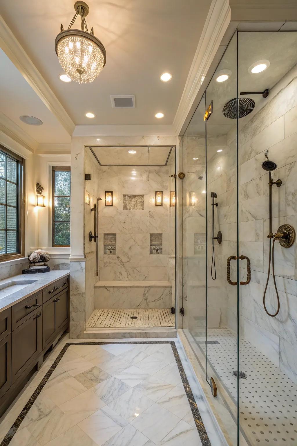 Experience luxury with a spa-like walk-in shower.