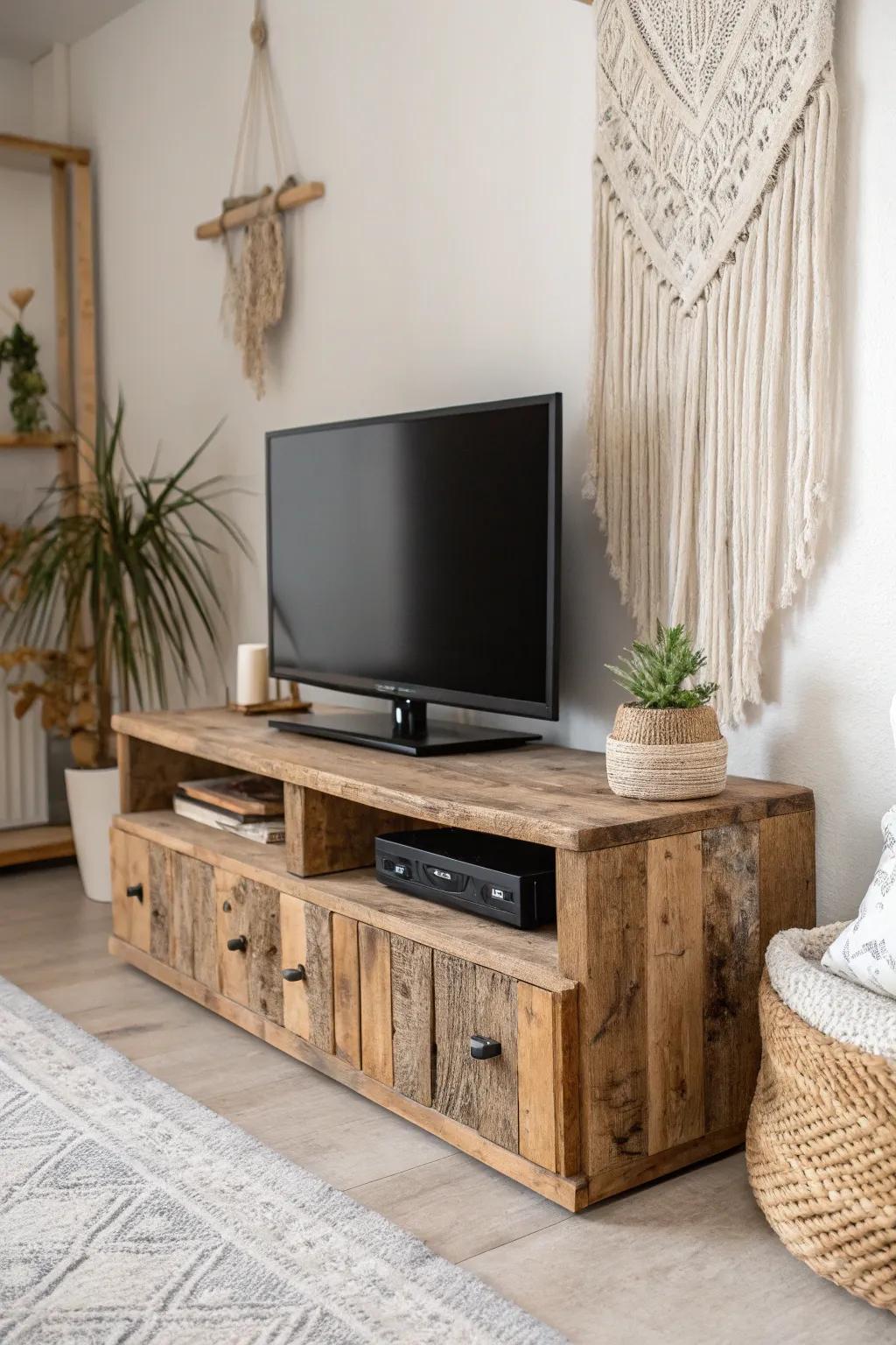 Elevate your space with the charm of a rustic reclaimed wood riser — where history meets modern minimalism.