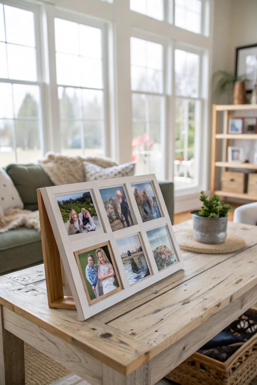 A heartfelt photo collage, capturing cherished memories in a creative display.