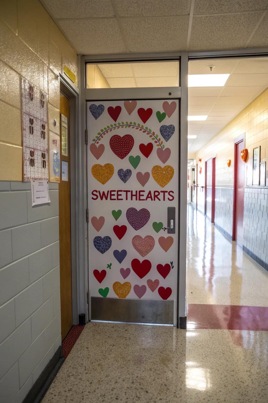 A SweetHearts candy box door that spreads love and sweet memories.