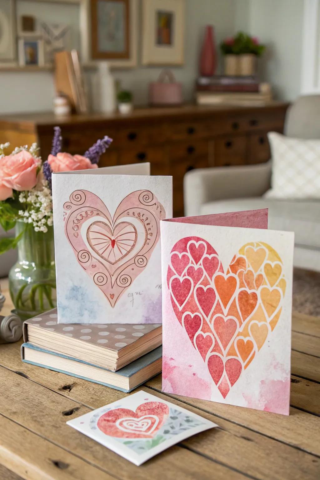 Express your love with handmade watercolor cards.