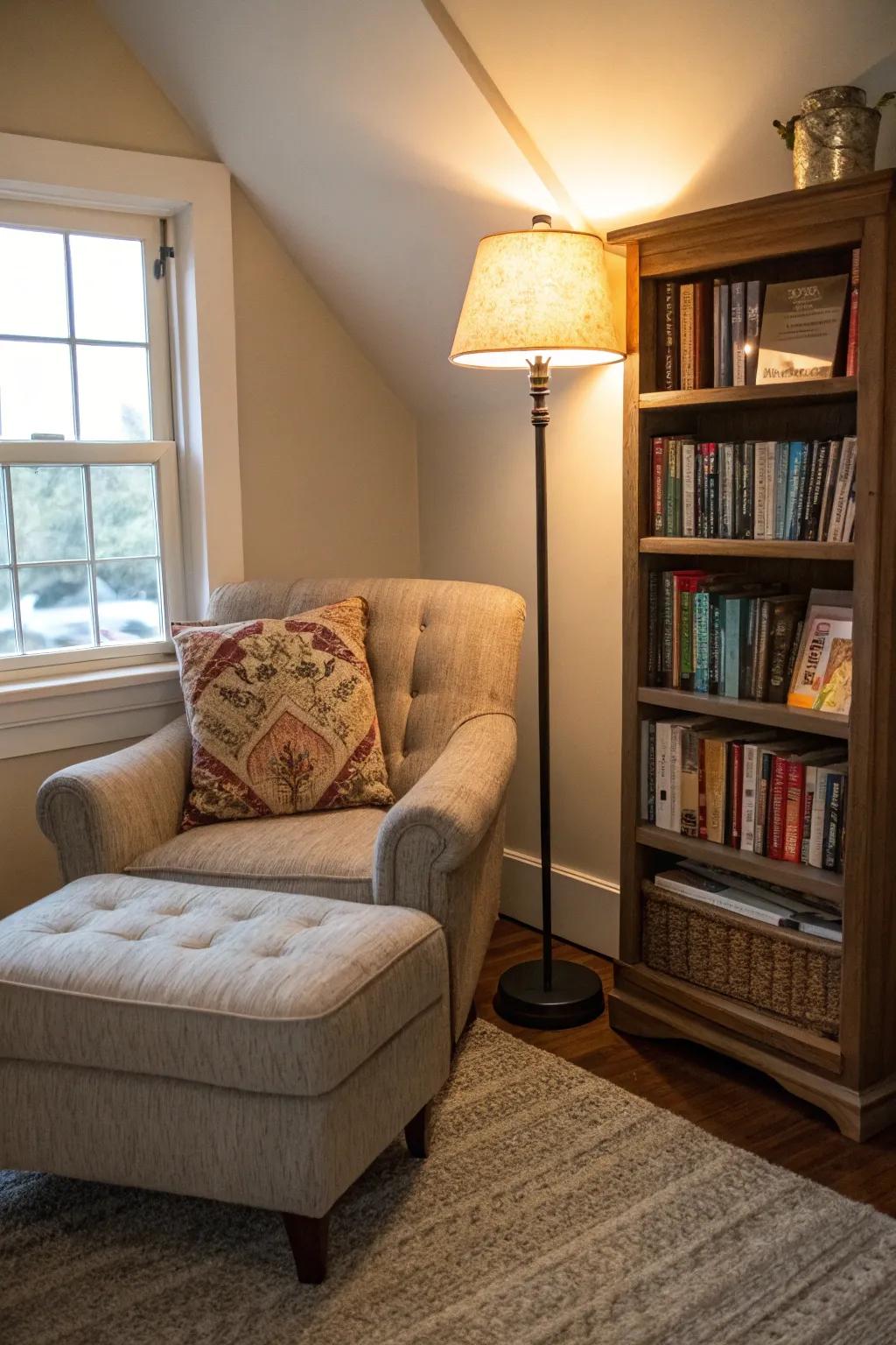 A cozy reading nook perfect for getting lost in a good book.