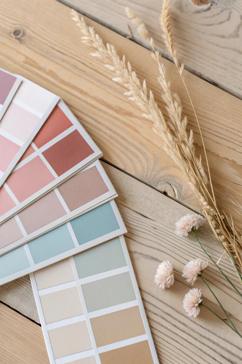 Capture the essence of your mood board with serene and soothing color palettes that inspire creativity and calm.