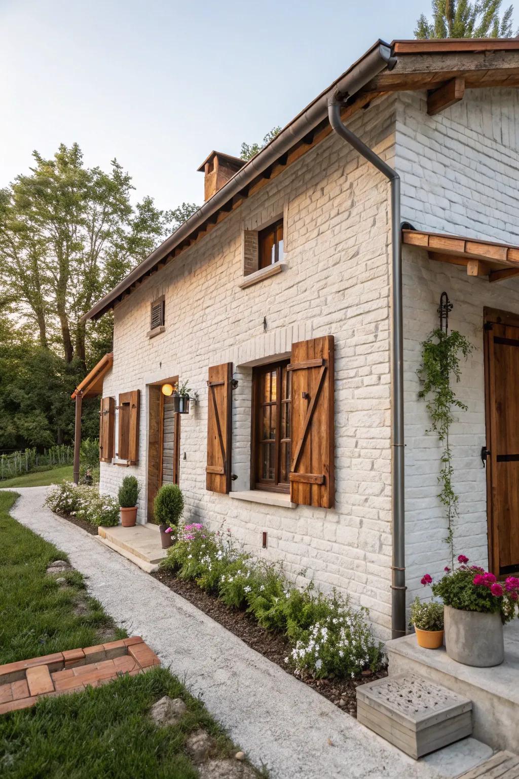 Rustic charm with limewashed brick